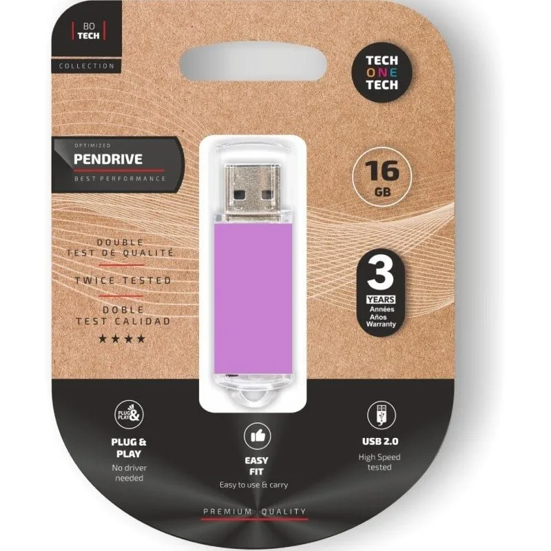 Pendrive 16GB Tech One Tech Basic USB 2.0
