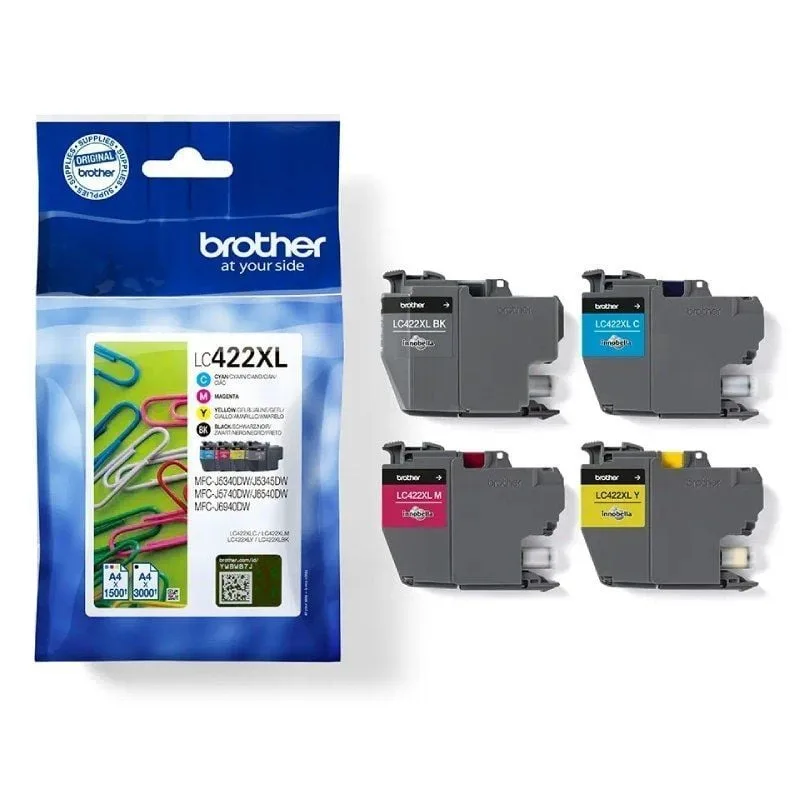 Cartucho de Tinta Original Brother LC-422XL Alta Capacidad Multipack