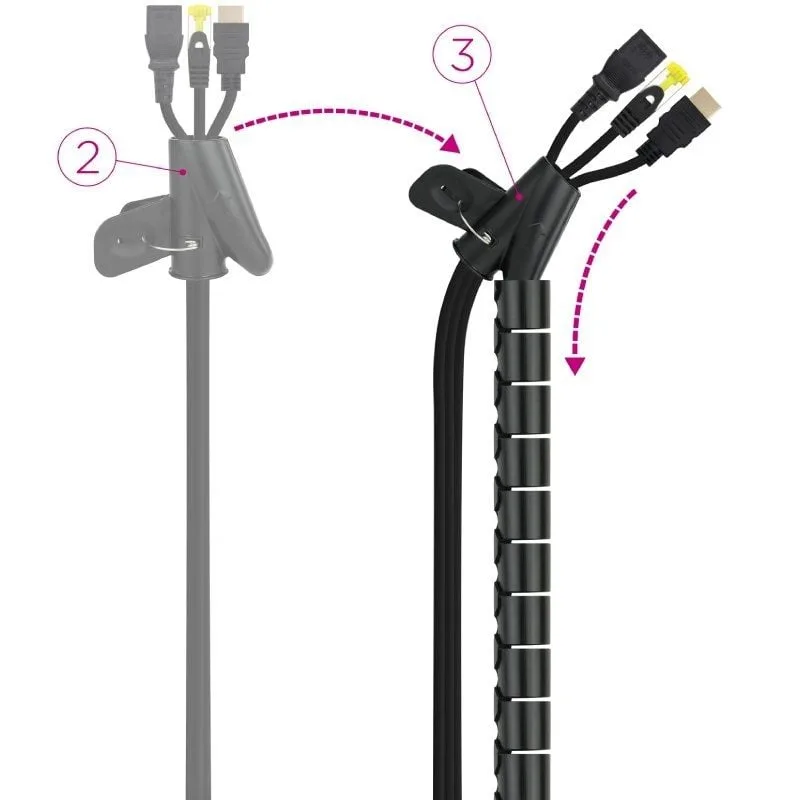 Organizador de Cables en Espiral Nanocable 10.36.0002-BK, foto 3
