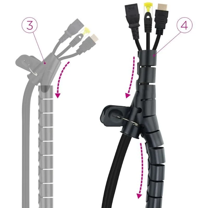 Organizador de Cables en Espiral Nanocable 10.36.0002-BK, foto 4