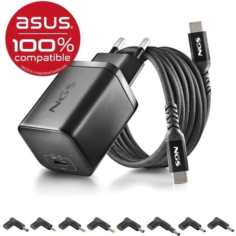 Cargador de Portátil GaN NGS BUD65W-AS para Asus