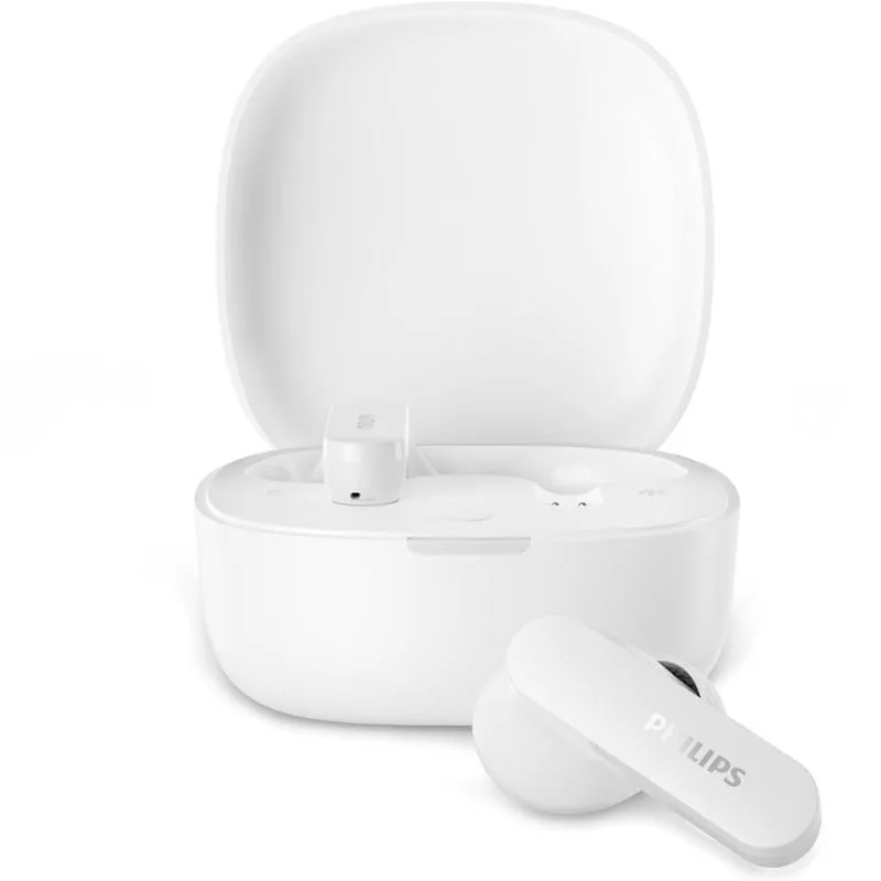 Auriculares Bluetooth Philips TAT2100WT con estuche de carga