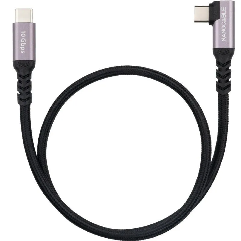 Cable USB 3.2 Tipo-C Acodado Nanocable 10.01.4700, foto 2