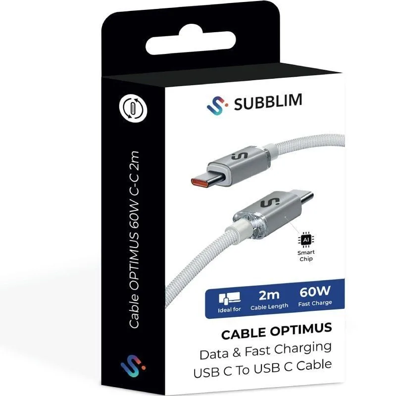 Cable USB 2.0 Tipo-C Subblim Optimus, foto 5