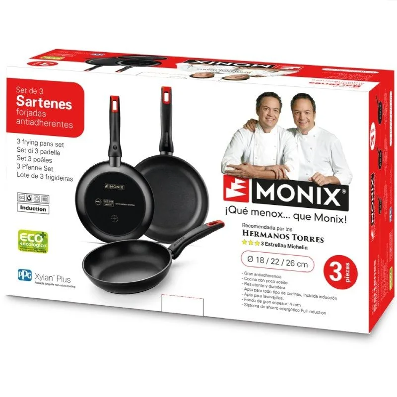 Pack 3 Sartenes Monix Hermanos Torres M240000, foto 2