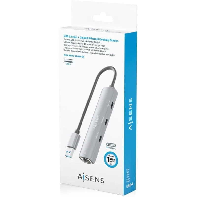 Hub USB Aisens ASUC-4P037-GR, foto 5