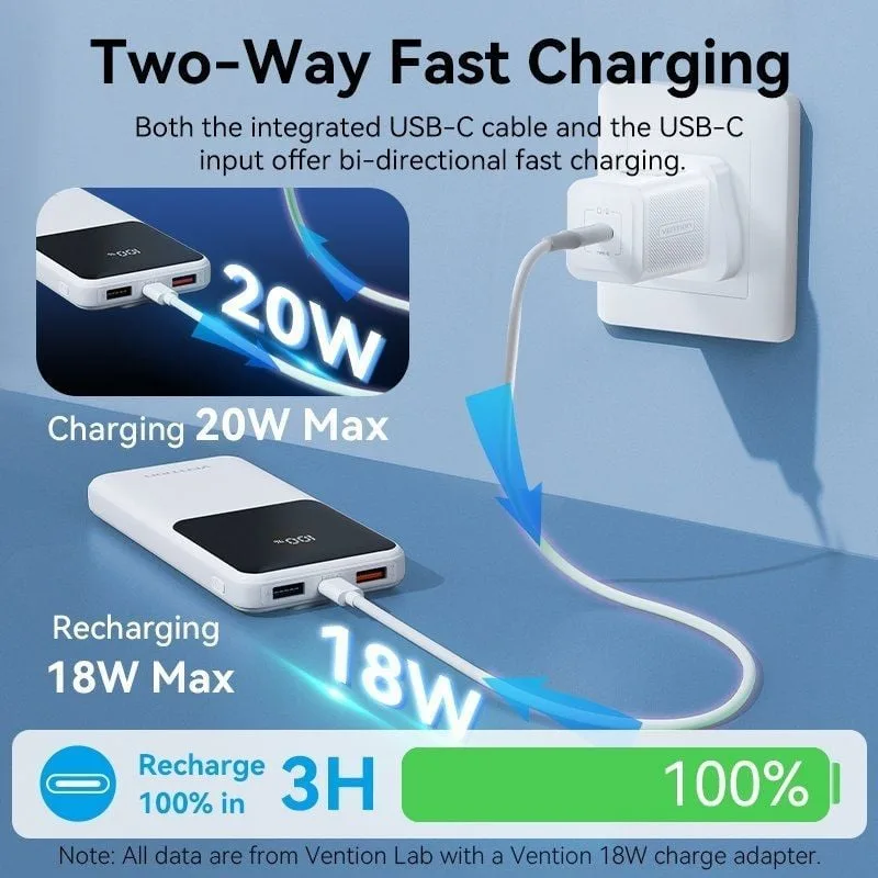 Powerbank 10000mAh Vention FHOW0, foto 3