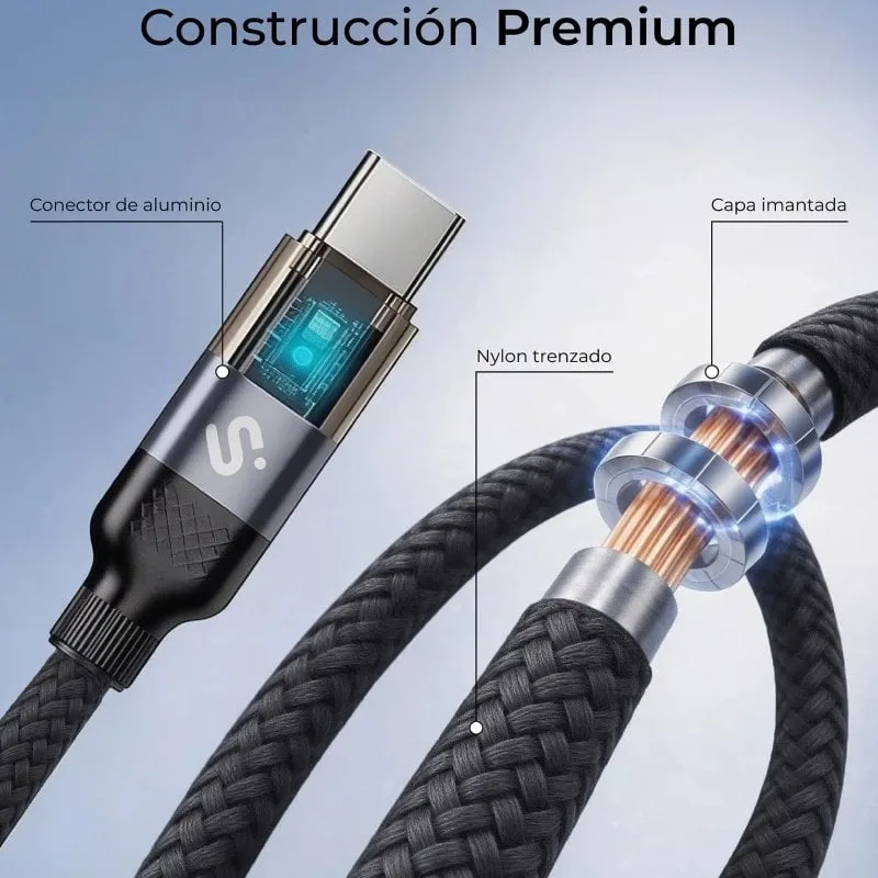 Cable USB 2.0 Tipo-C Subblim PowerMag Led, foto 5