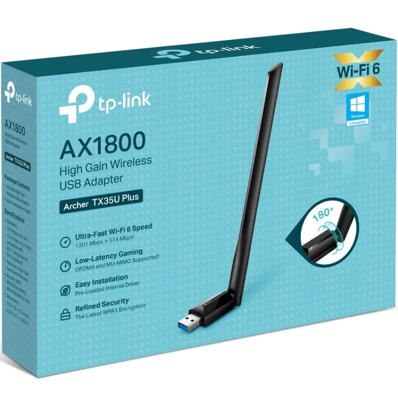 Adaptador USB - WiFi TP-Link Archer TX35U Plus, foto 4