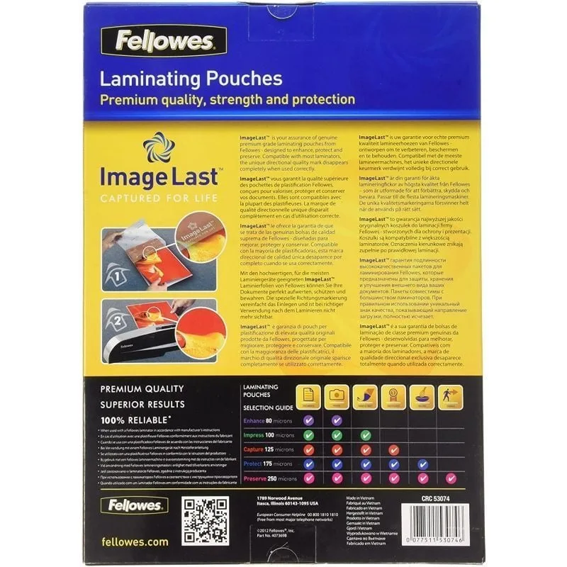 Fundas para Plastificar Fellowes 5307407, foto 2