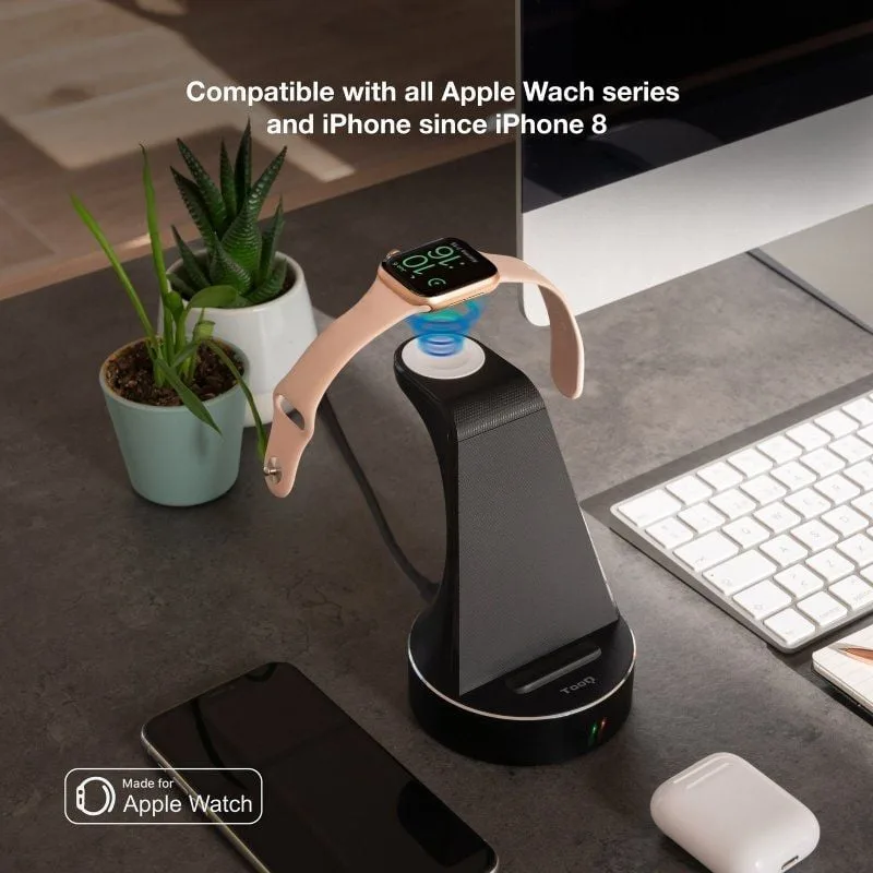 Base de Carga Inalámbrica para Apple Watch, iPhone y Smartphone Tooq TQCD02W, foto 3