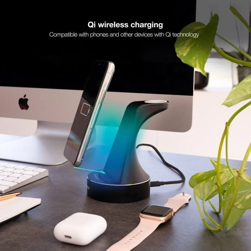 Base de Carga Inalámbrica para Apple Watch, iPhone y Smartphone Tooq TQCD02W, foto 4