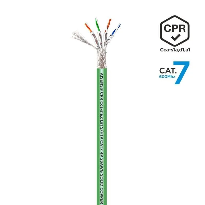 Bobina de Cable RJ45 SFTP AWG23 LSZH CPR Cca Aisens A146-0667 Cat.7, foto 3