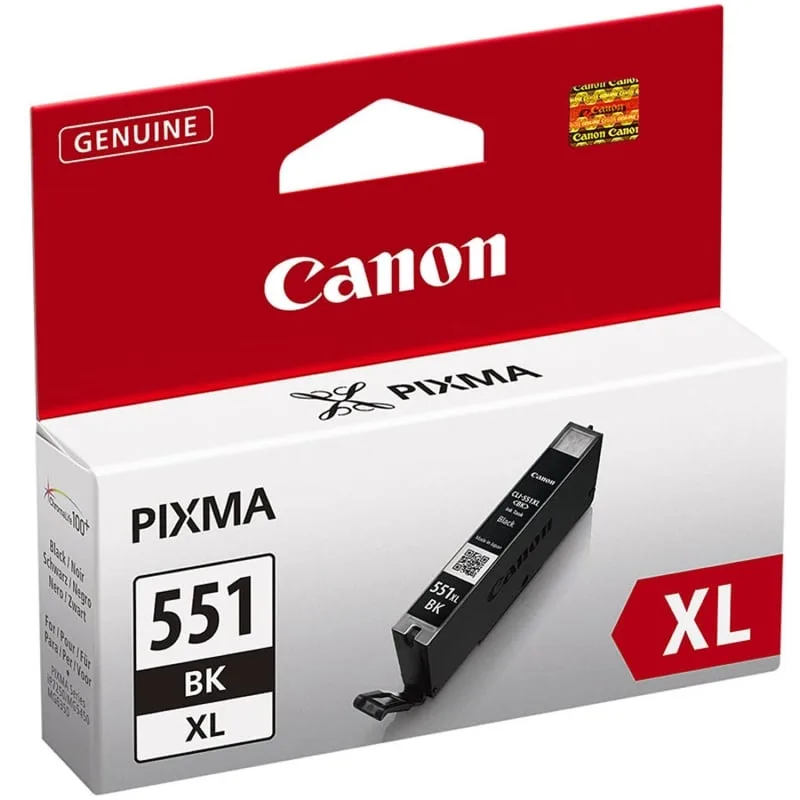 Cartucho de Tinta Original Canon CLI-551BK XL Alta Capacidad