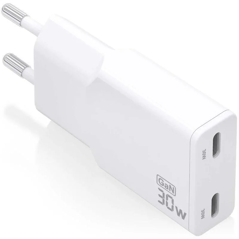 Cargador de Pared GaN Aisens ASCH-30W2P048-W