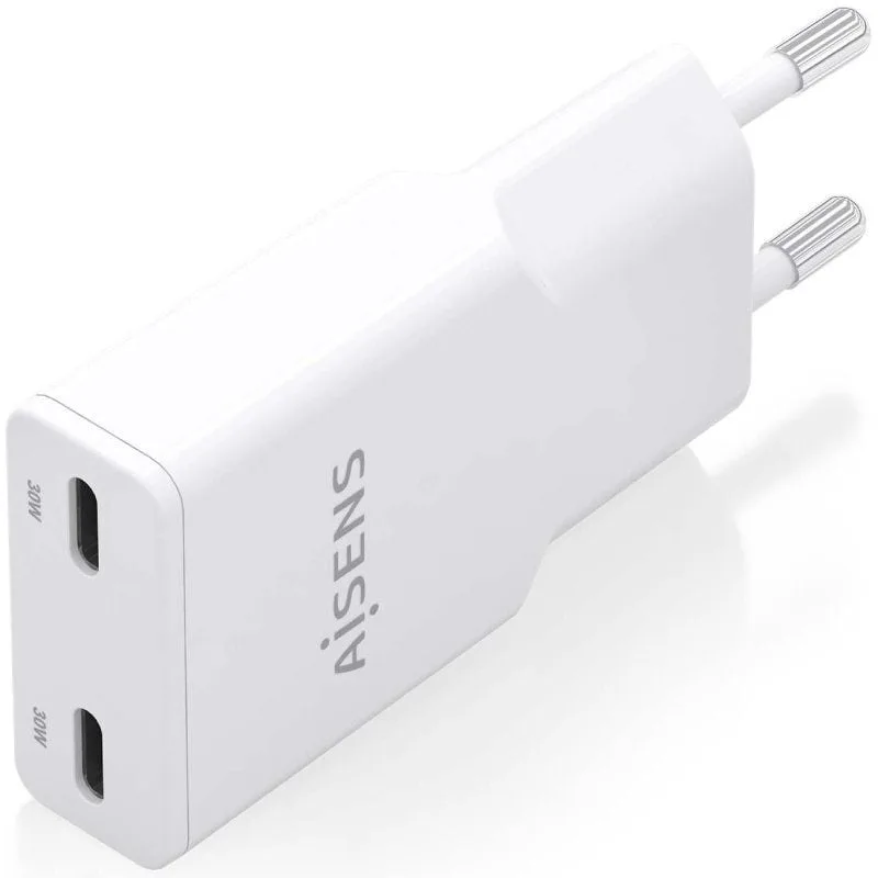 Cargador de Pared GaN Aisens ASCH-30W2P048-W, foto 2
