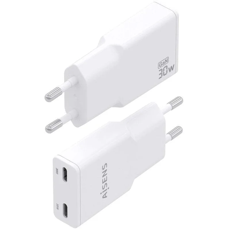 Cargador de Pared GaN Aisens ASCH-30W2P048-W, foto 3