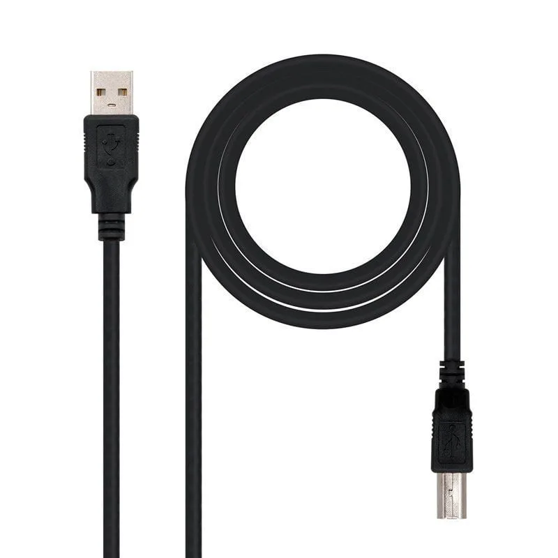 Cable USB 2.0 Impresora Nanocable 10.01.0105-BK