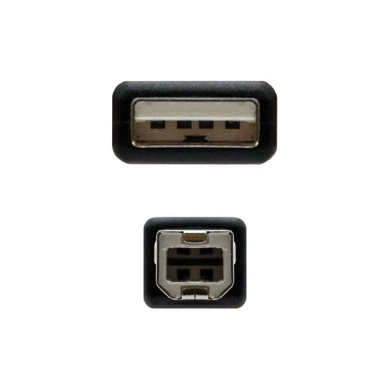 Cable USB 2.0 Impresora Nanocable 10.01.0105-BK, foto 3