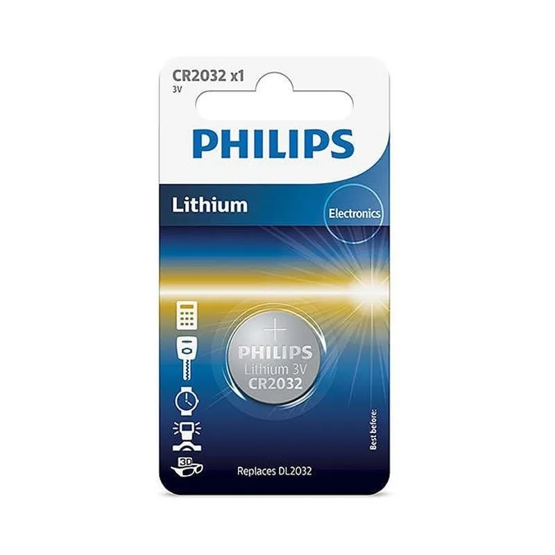 Pila de Botón Philips CR2032