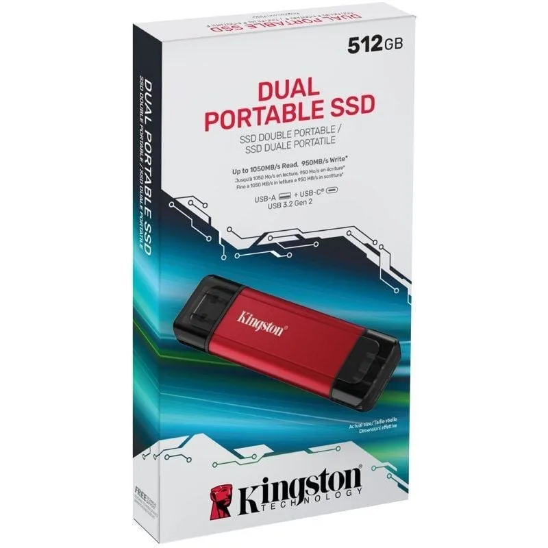Disco Externo SSD Kingston Dual Portable SSD 512GB, foto 4
