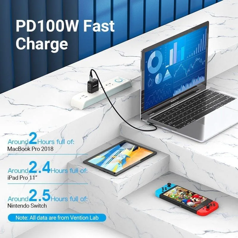 Cable USB 2.0 Tipo-C 90º Vention TAKHF, foto 3