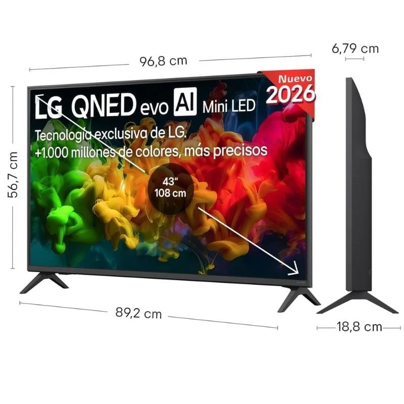 Televisor LG QNED evo AI QNED8EB Mini LED 43QNED8EB3F 43", foto 3