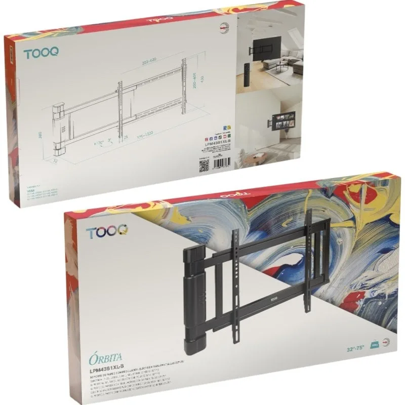 Soporte de Pared Eléctrico Giratorio TooQ LPM4381XL-B para TV de 32-75", foto 5