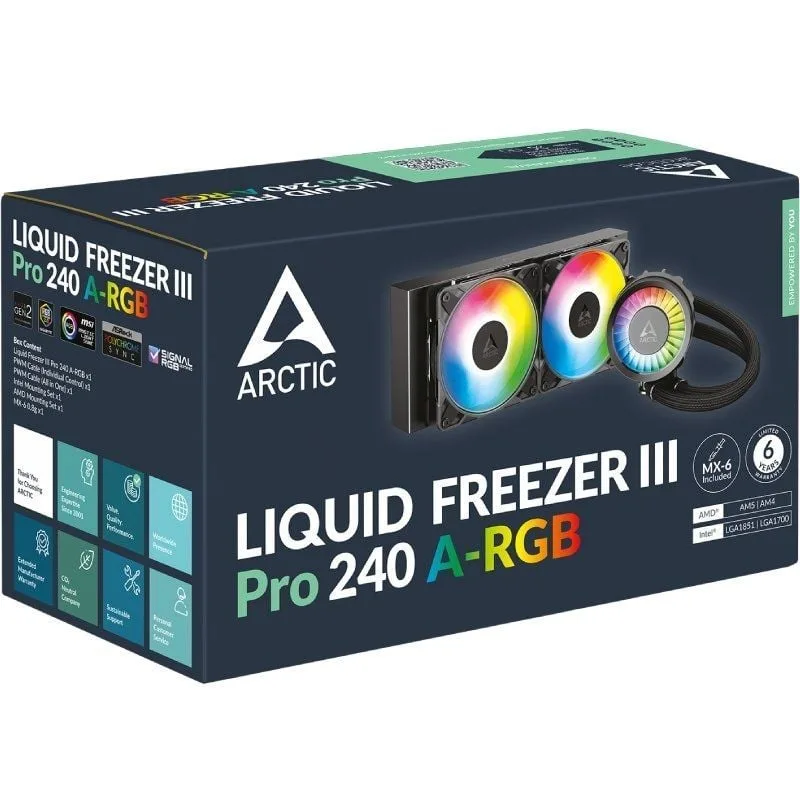 Sistema de Refrigeración Líquida Arctic Liquid Freezer III Pro 240 A-RGB, foto 5