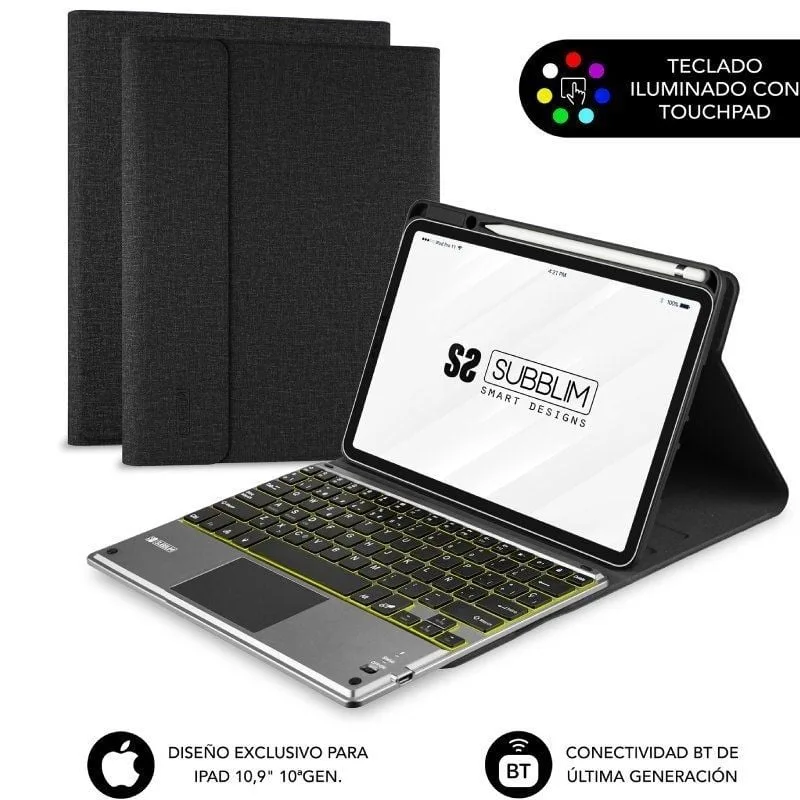 Funda con Teclado Subblim KeyTab Pro BT para Tablet iPad 10.9" 10a Gen