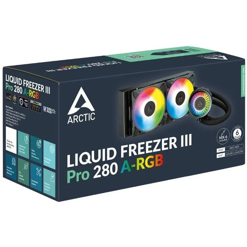 Sistema de Refrigeración Líquida Arctic Liquid Freezer III Pro 280 A-RGB, foto 5