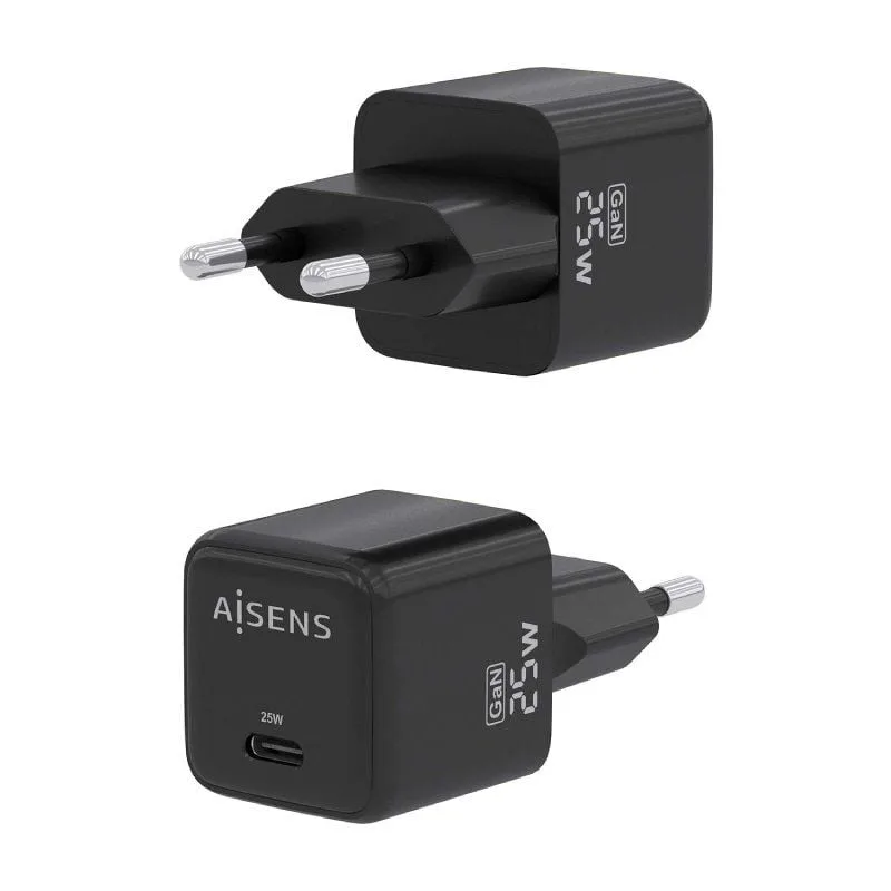 Cargador de Pared GaN Aisens ASCH-25W1P013-BK, foto 3
