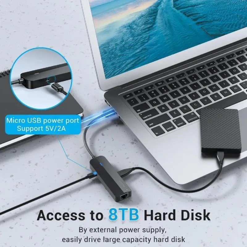 Hub USB 2.0 Vention CHPBB, foto 2