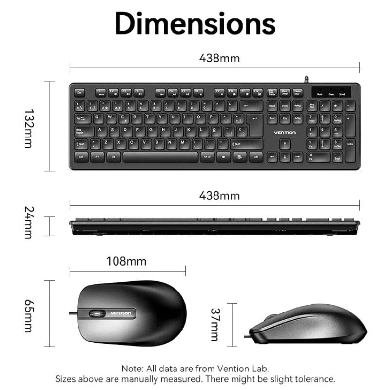 Teclado y Ratón Vention Combo KTCB0-ES, foto 4