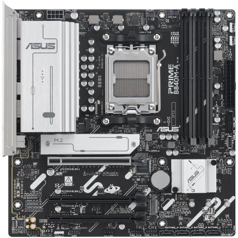 Placa Base Asus Prime B840M-A-CSM Socket AM5, foto 2