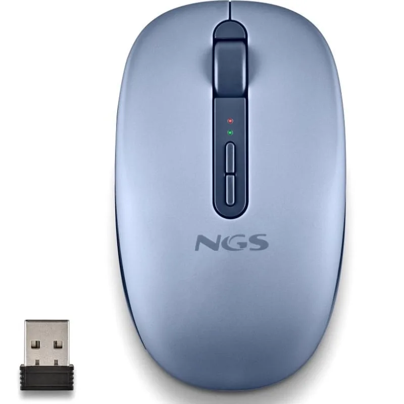 Ratón Ergonómico Inalámbrico NGS Fog Dual FOGDUALBLUE Silencioso, foto 2