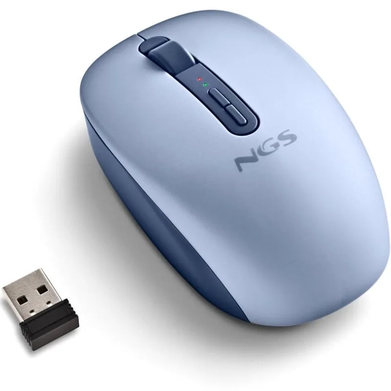 Ratón Ergonómico Inalámbrico NGS Fog Dual FOGDUALBLUE Silencioso, foto 3