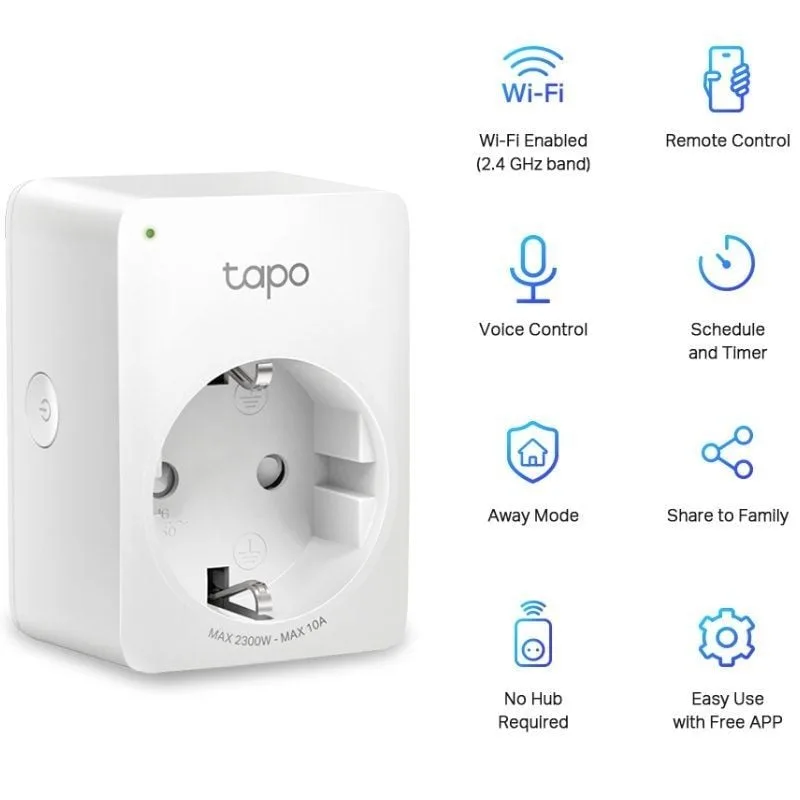 Enchufe WiFi Inteligente TP-Link Tapo P100, foto 2