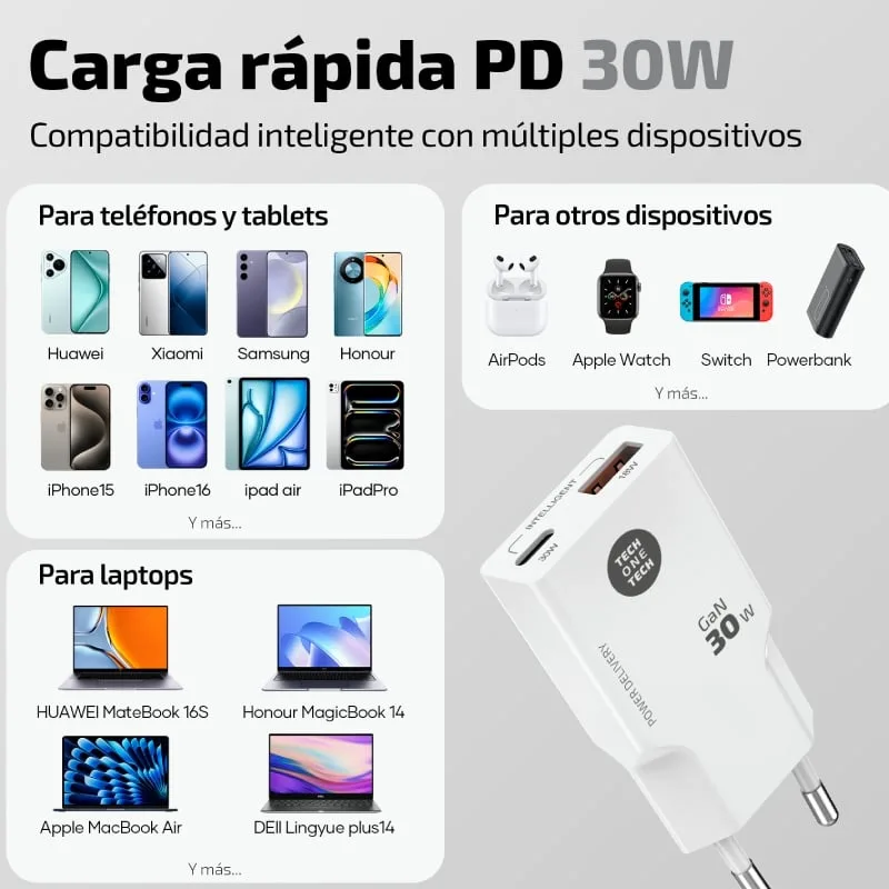 Cargador de Pared Tech One Tech TEC2231, foto 4