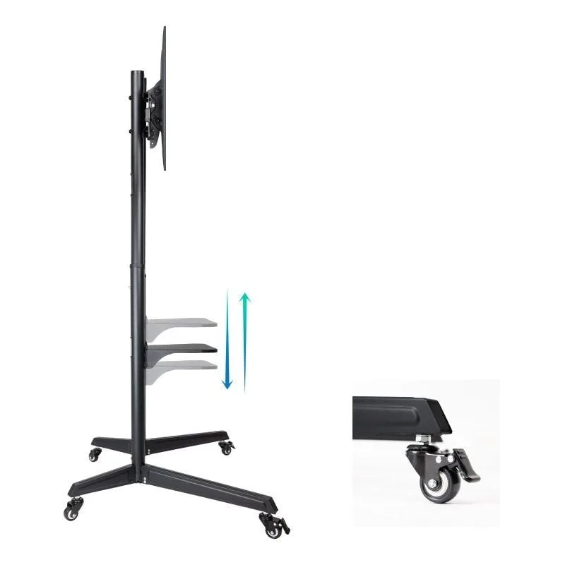 Soporte de Suelo Inclinable con Ruedas TooQ FS1170M-B para TV de 37-70", foto 4