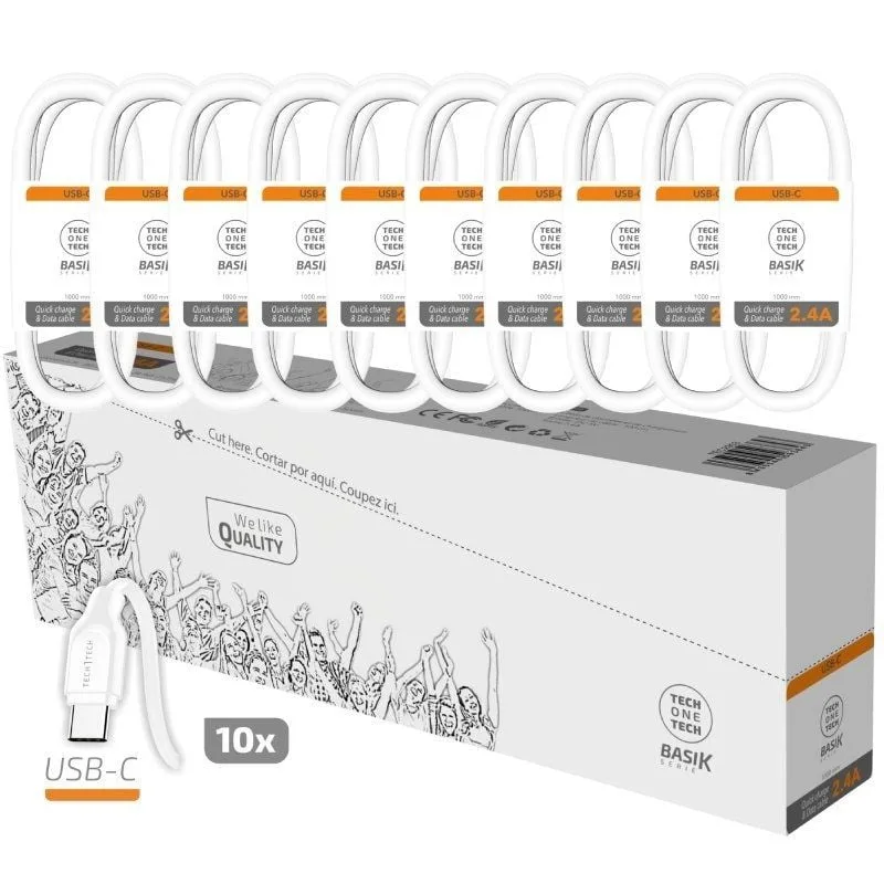 Pack 10 Cables USB 2.0 Tech One Tech Basik TEC2953