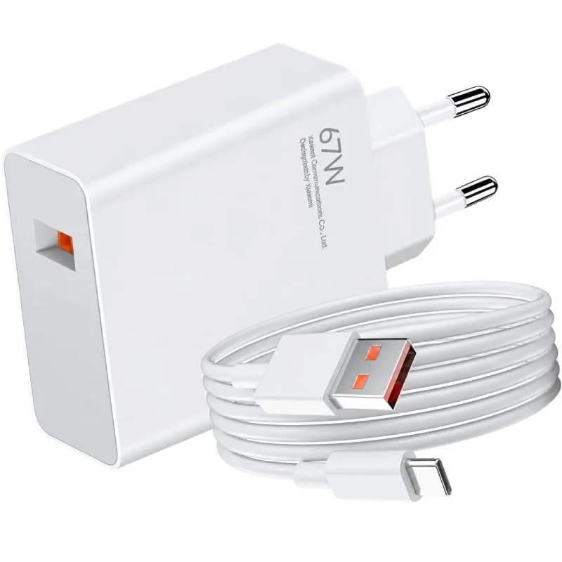 Cargador de Pared Xiaomi 67W HyperCharge Combo (Type-A)