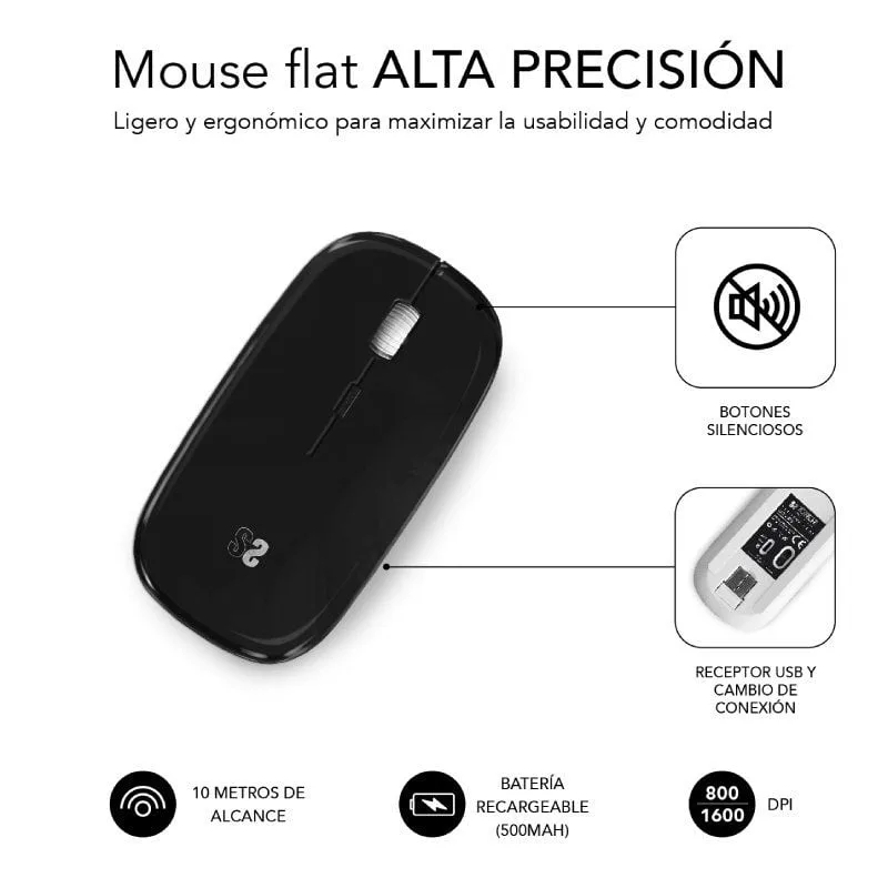 Ratón Inalámbrico Subblim Dual Flat, foto 2