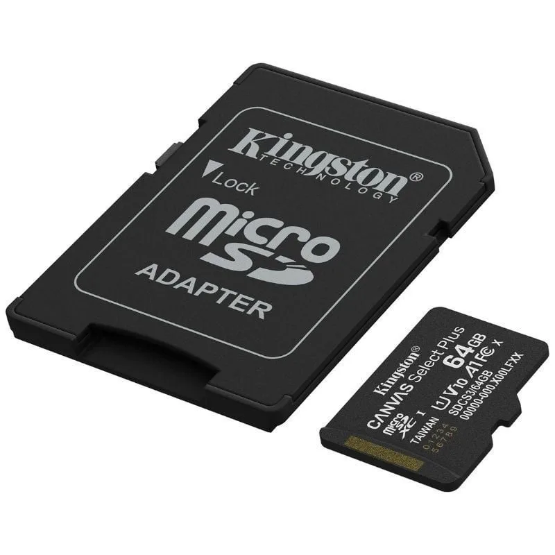 Tarjeta de Memoria Kingston CANVAS Select Plus 64GB microSD XC con Adaptador, foto 2