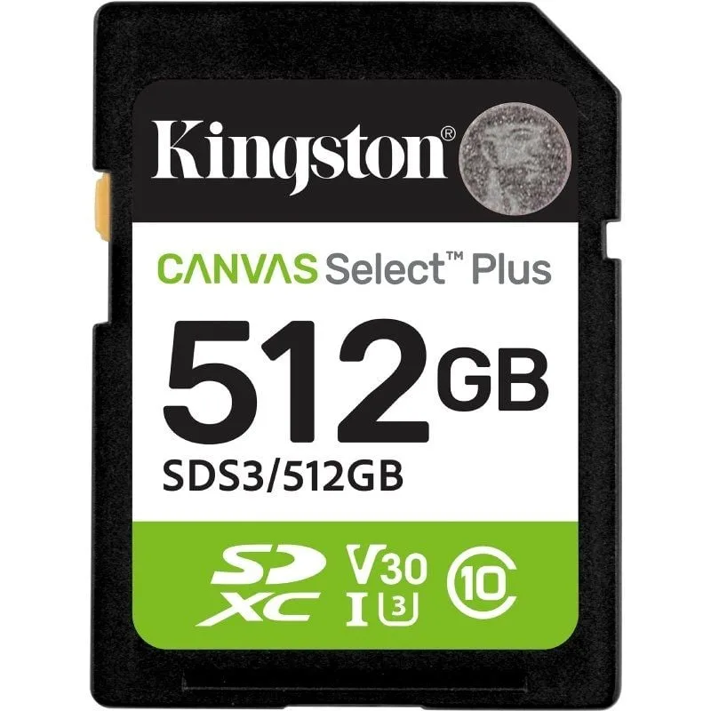 Tarjeta de Memoria Kingston CANVAS Select Plus 512GB SD XC