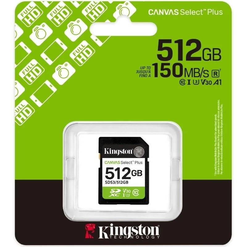 Tarjeta de Memoria Kingston CANVAS Select Plus 512GB SD XC, foto 3