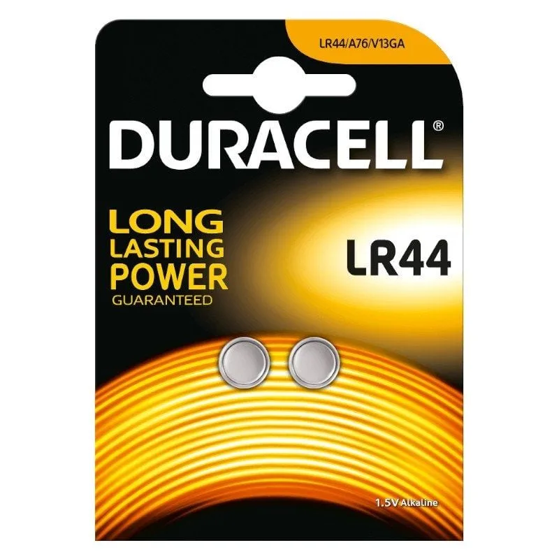 Pack de 2 Pilas de Botón Duracell LR44
